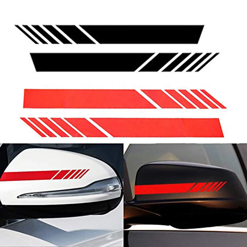 

2pcs Car Styling Auto Car Sticker Rearview Mirror Side Decal Stripe DIY Car Body Decals