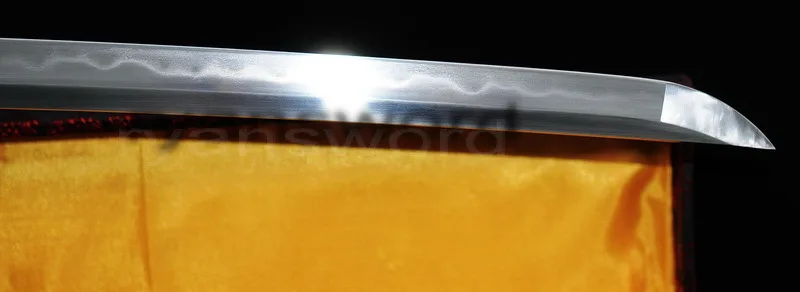 Глина высокого качества закаленное 1095 углеродистая сталь+ изогнутая сталь японский меч катана