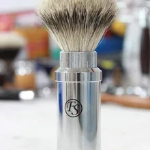 FS-# FREB-09, хромированная щетка для бритья, серебристые волосы барсука с хромированной ручкой, узел 21 мм