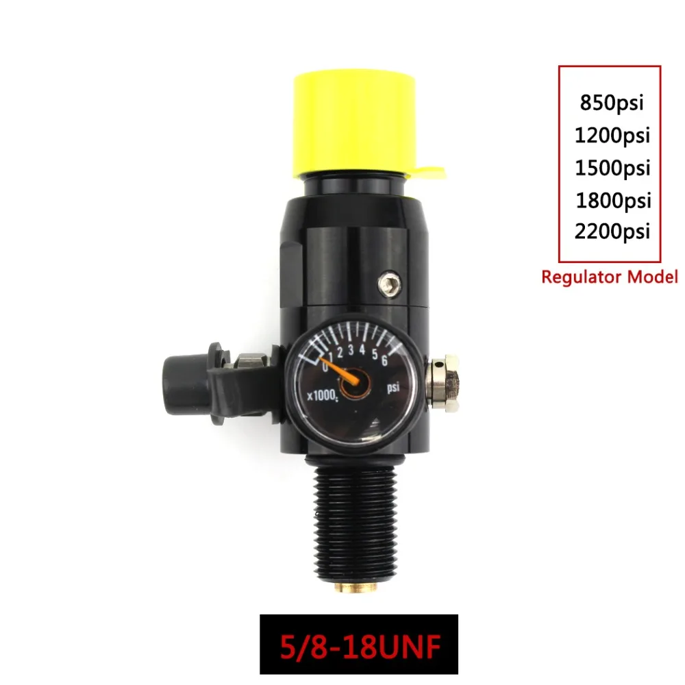 PCP Paintball Airsoft HPA Tank 5/8 18 UNF Thread Regulator 4500psi