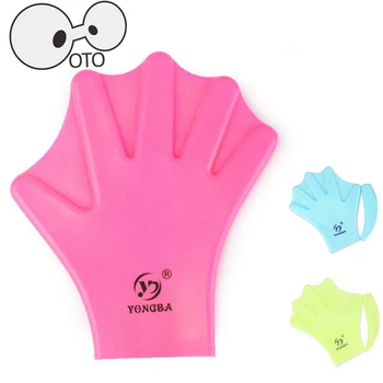 

Cute Silicone New Design Imitation Swimming Webbed Gloves kids Adult Imitation duck Finger Fin Hand Wear Swinning Assistant