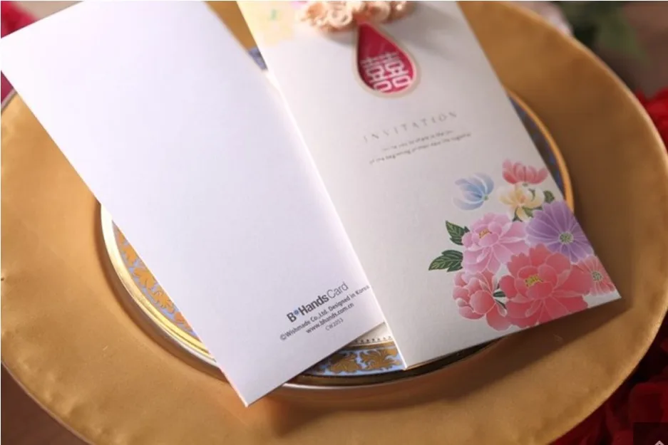 Восточный Чонсам пряжки приглашения на свадьбу, китайский Chirpaur завязанные кнопки пригласительные карты, 100 шт, экспресс