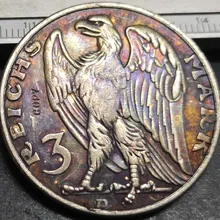 Пособия по немецкому языку 3 Райх Mark с серебряным покрытием копия монеты Тип-9