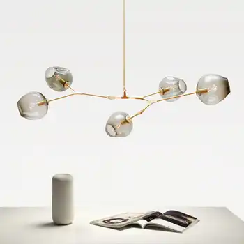 Modern Glass Pendant Light Nordic Dining Room Kitchen Light