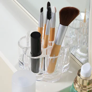 

Cosmetic storage box transparent acrylic multi-Grid desktop makeup brush lipstick finishing rack wx10201940
