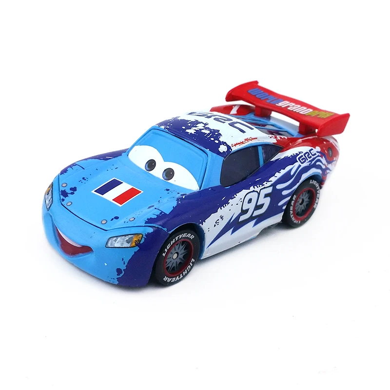 calina Paralizar Benigno Disney Pixar Cars No.95 Lightning Mcqueen Francia patrón 1:55 Diecast Metal  coche modelo suelto nuevo regalo para niños envío gratis - AliExpress