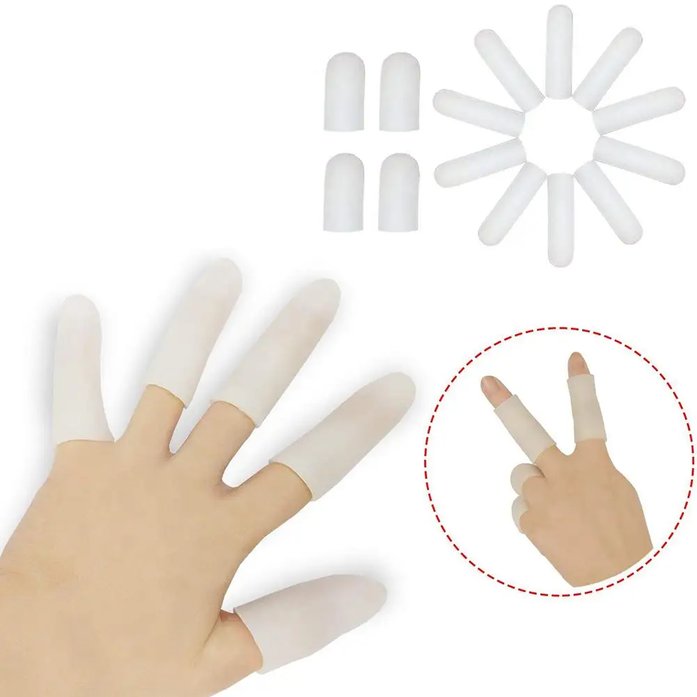 Joylife 4/5Pcs Silicone Gel Finger Protectors Finger Caps Fingertips