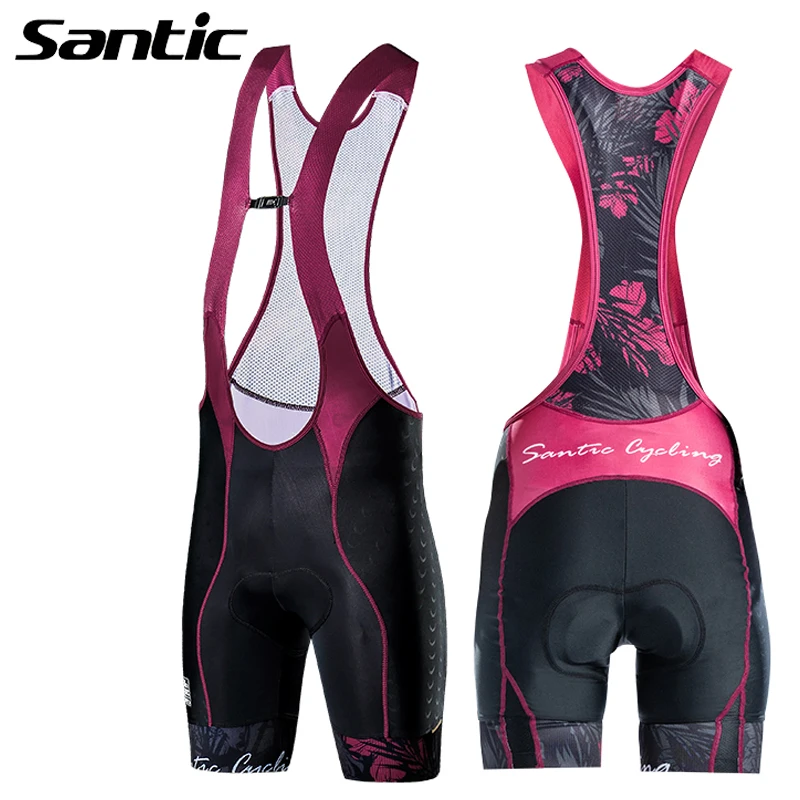 

Santic Cycling Shorts Breathable Elastic Reflective Short Distance Bib Shorts Women Riding Clothing Accessories