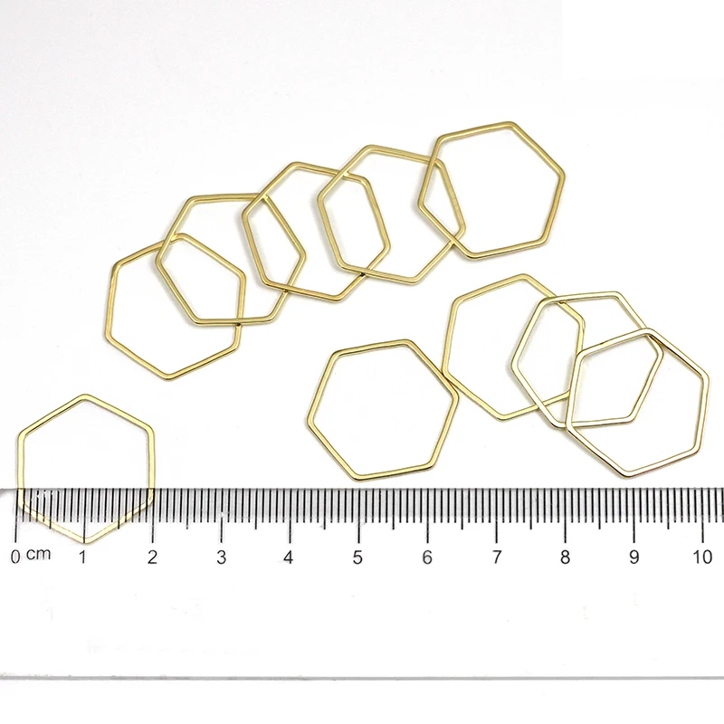 20 шт./лот, 20 мм, золотой цвет и серебряный цвет, геометрический металлический шестигранник, сделай сам, серьги, детали, аксессуары ручной работы, ювелирные изделия, детали AC007