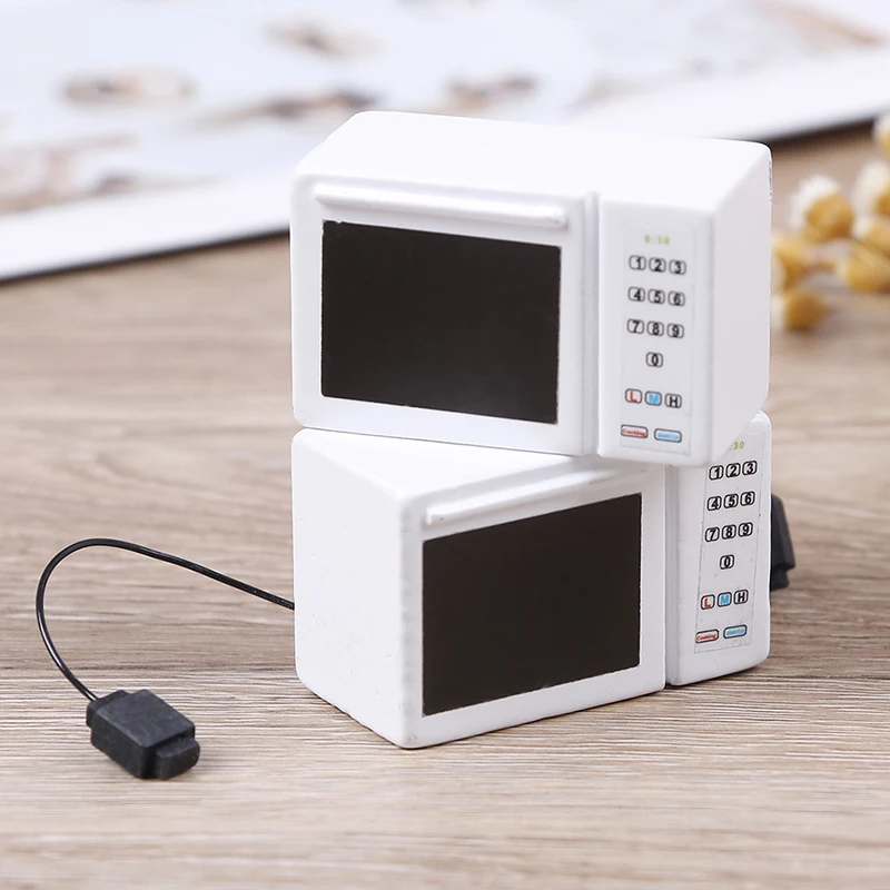 

New Model(Microwave oven) 1/12 Dollhouse Kitchenware Cookware Set for Dolls House Miniature Home Kitchen Accessory