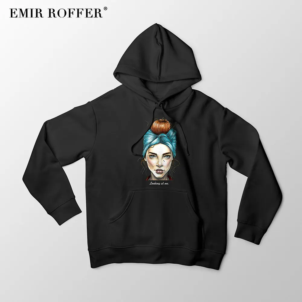EMIR ROFFER 2018 модная уличная одежда Харадзюку толстовки женские большие размеры с