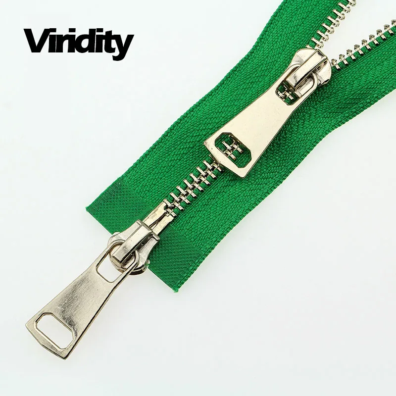 Viridity 5# разъемная застежка-молния двойными собачками good Market 60/70/80/90/100/120/150 см автоматический металлический замок розовое золото застежка-молния - Цвет: Viridity