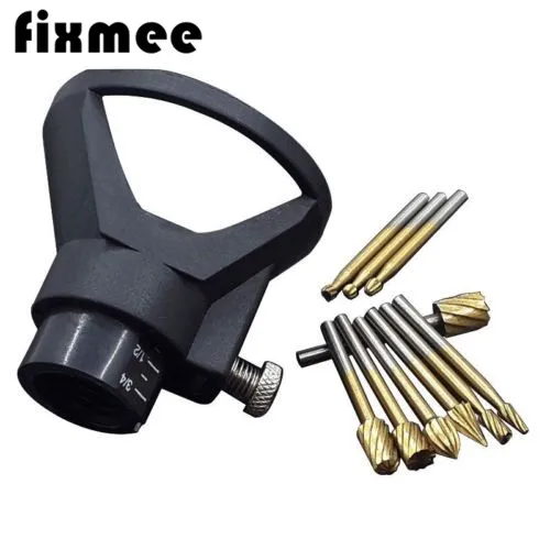 

10pcs Set Titanium Dremel Routing Milling Rotary File Wood Carving Carved Knife Cutter Tools Accessories + Locator Located Horn
