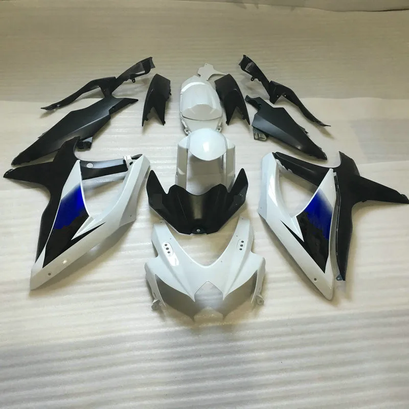 Высококачественный комплект обтекателей для GSXR600 750 K8 08 09 GSXR 600 GSXR750 2008 2009 ABS белый