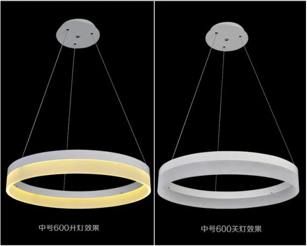 Contemporary and contracted restaurant LED round droplight, high-end atmosphere creative acrylic chandelier