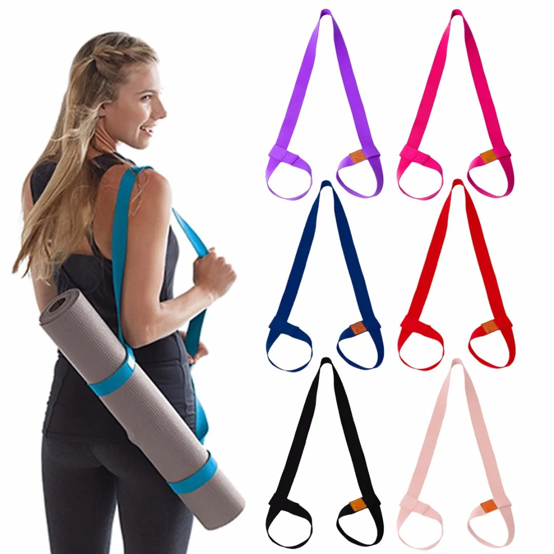 Yoga Mat Strap Strap Belt Adjustable Sports Sling Carrier Shoulder Carry Strap Belt Exercise Stretch Fitness Elastic Yoga Belt