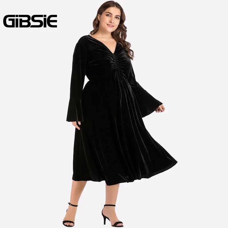 V neck a line dress plus size clothing V neck a line dress plus size clothing