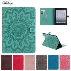 Модная чехол для Apple ipad 3 ipad 2 ipad 4 чехол Sun flower искусственная кожа планшет чехол для ipad 2 3 4 случае чехлы Чехлы Стенд Shell