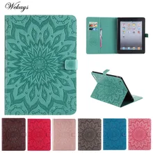 Fashion Case For Apple iPad 3 ipad 2 ipad 4 Case Sun flower PU Leather Tablet Cover For iPad 2 3 4 Case Coque Fundas Stand Shell