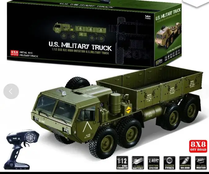Военный внедорожный автомобиль 1/10 scaleRC Rock Cralwer 8WD 8X8 совместимый с RCW4D тамией капо