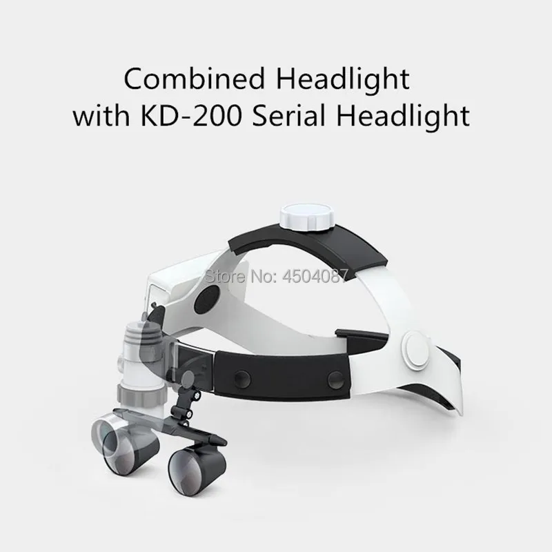 

3.0X Medical Magnifier Binocular Loupes+ Wireless 3W LED Medical Headlight Dental Surgical Headlamp with 2 Rechargeable Battery