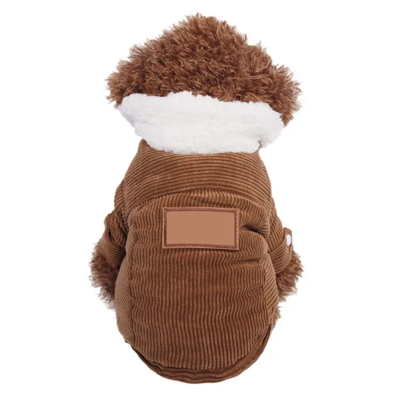 Puppy Autumn Warm Winter Coat Dog Fold Zip Hoodies Dog Jacket Costume Pet Cat Clothes