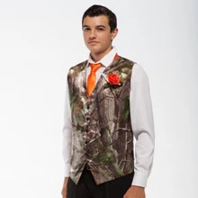 Homens coletes à prova de smoking desgaste noivo do casamento do homem camo camuflagem formal vest & tie costume fazer frete grátis