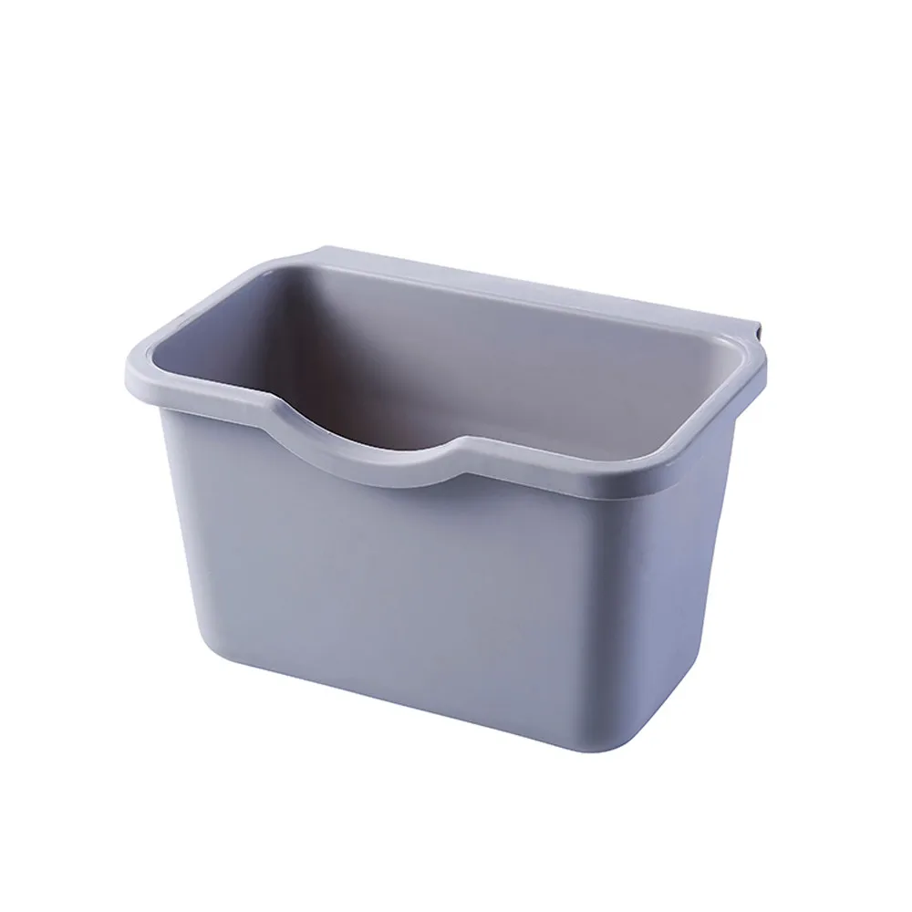 Кухонный контейнер для мусора размер 21x13,5x12,5 см практичный кухонный шкаф дверь мусорный пакет с ручками мусорное ведро контейнер для мусора - Цвет: Gray