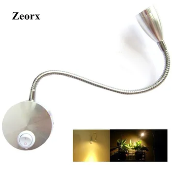 

30cm Flexible 3 Watts 3W Gooseneck Led Wall Light Sconce Lamp Lighting for Bedroom Reading Bathroom Led Wall Lamp