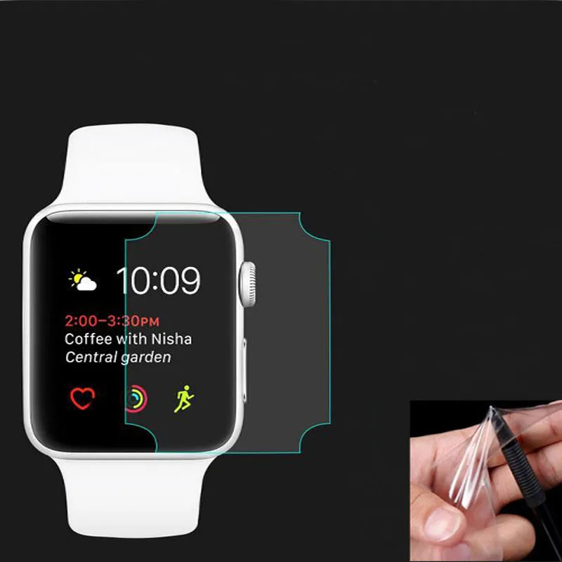 2 x TPU (не стекло) мягкая защитная пленка с полным покрытием для iwatch Apple Watch Series 1/2/3 38