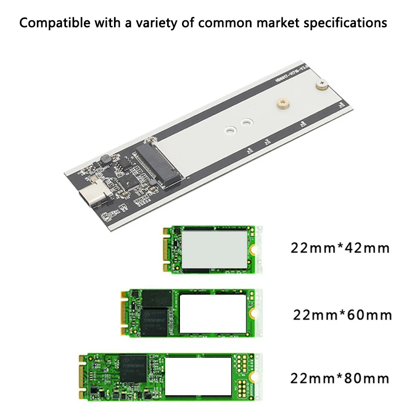 1 шт. M.2 NGFF SATA SSD 10 Гбит/с для USB 3,1 type-C конвертер адаптер чехол для M2 жесткий диск ПК