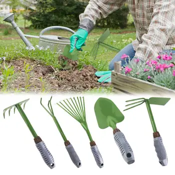 

Five-Piece Hand Tools Gardening Tools Potted Flower Shovel Dual - Purpose Hoe Shovel Seed Garden Tool Set Gardening