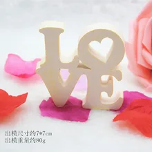 Cheap stereo Letter LOVE creative plaster pendant Silicon gel molds scented gypsum mold DIY Clay Ornament Gift mould