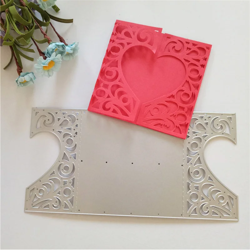 

Hollow fold heart cutting Dies Decor METAL CUTTING DIES Craft Embossing Scrapbooking paper craft home decoration