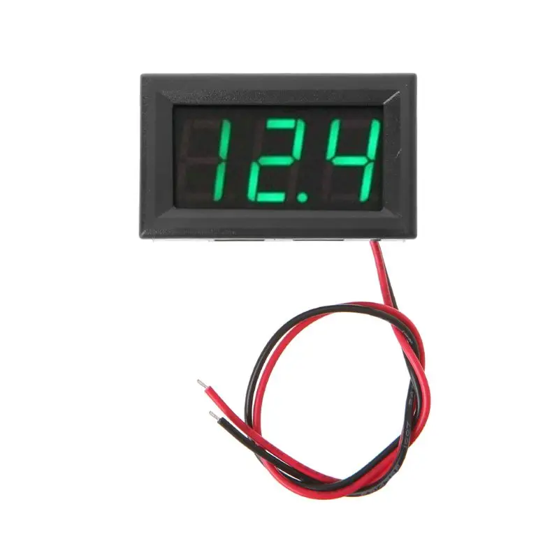 DC 2 Wires 2.5V-40V Voltmeter 0.56Inch Mini LED Display Digital Voltmeter Voltage Tester Meter
