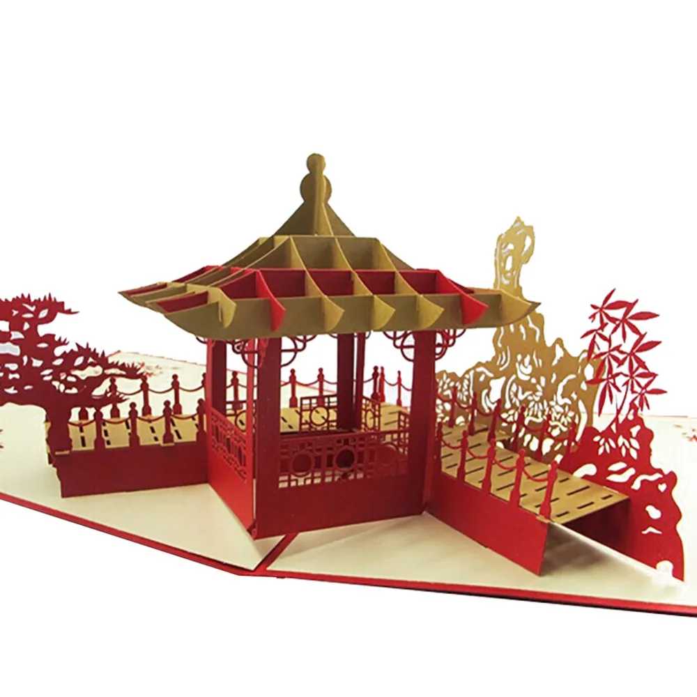  Wedding Invitation Card 3D Chinese Dragon Birthday Greeting Cards Pop Up Paper Crafts Postcard - 33043511856