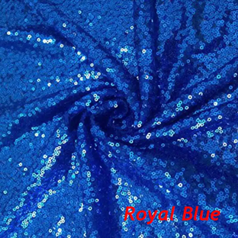 

2Yard Embroidery Sequin Fabric Material Royal Blue Sparkly Fabric Used to Make Clothes Shoes Bags Wedding Partie Event Decor -27