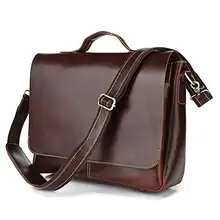 Quality Genuine Leather Men Briefcase 14″ Laptop Business Portfolio Bag Cowhide Men’s Messenger Bags Luxury Handbags #VP-J7108