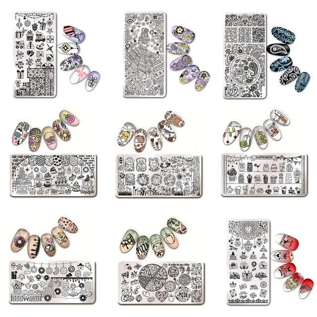 1 pc nail art stamping template animal girl sea shell starfish sea shell templates