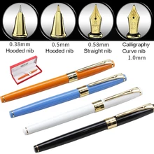 Каллиграфия Curvde Nib/прямая ручка/перьевая ручка с колпачком авторучка с подарочной коробкой HERO 1506