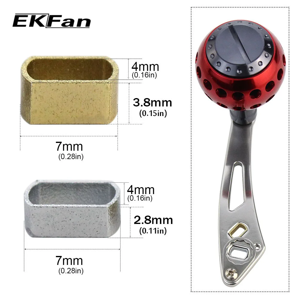 EKFan 3 шт. 7*4 мм Рыболовная катушка ручка для сборки Сменное отверстие 8*5 на