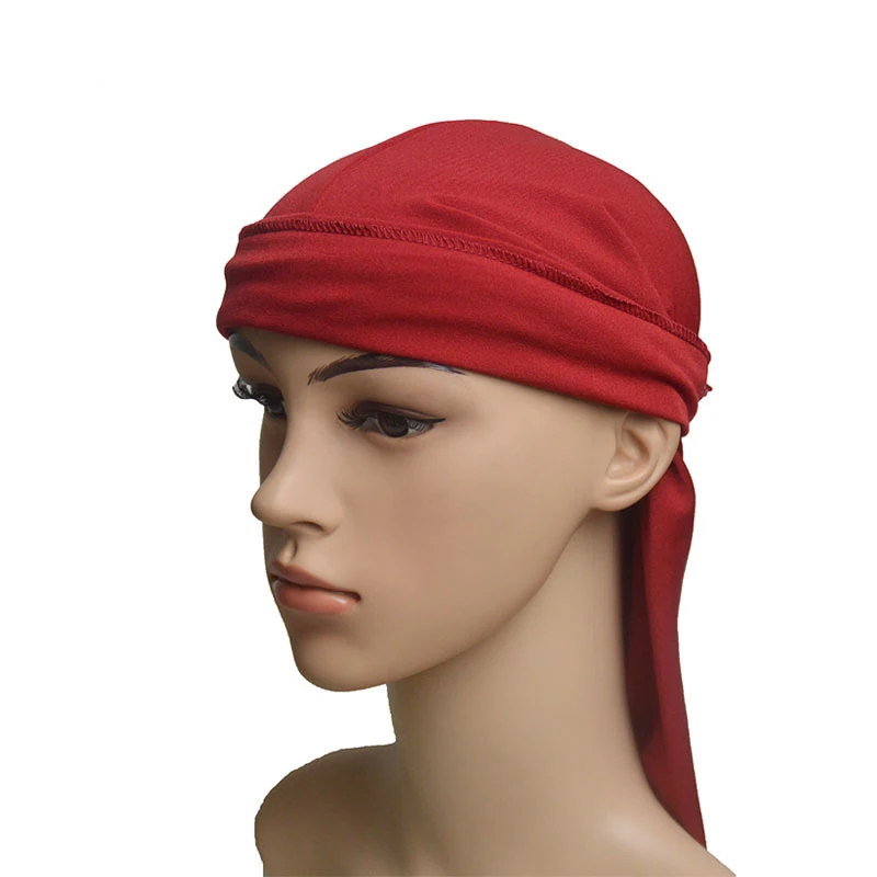 1 шт. мягкие регулируемые байкерские головные повязки Skullcap Новые Модные Элегантные спандекс удобные длинные 6 цветов эластичные мужские повязки
