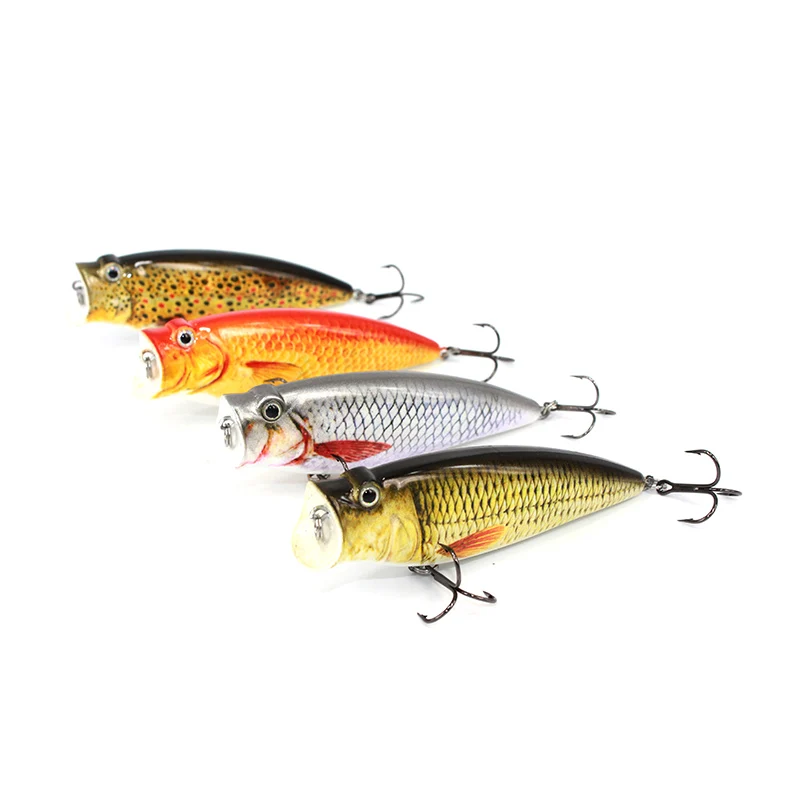 

1pcs Fishing Lure Popper isca artificial fishing bait 9cm 18g Crankbait Wobblers 6# high carbon steel hook Quality Fishing Lures
