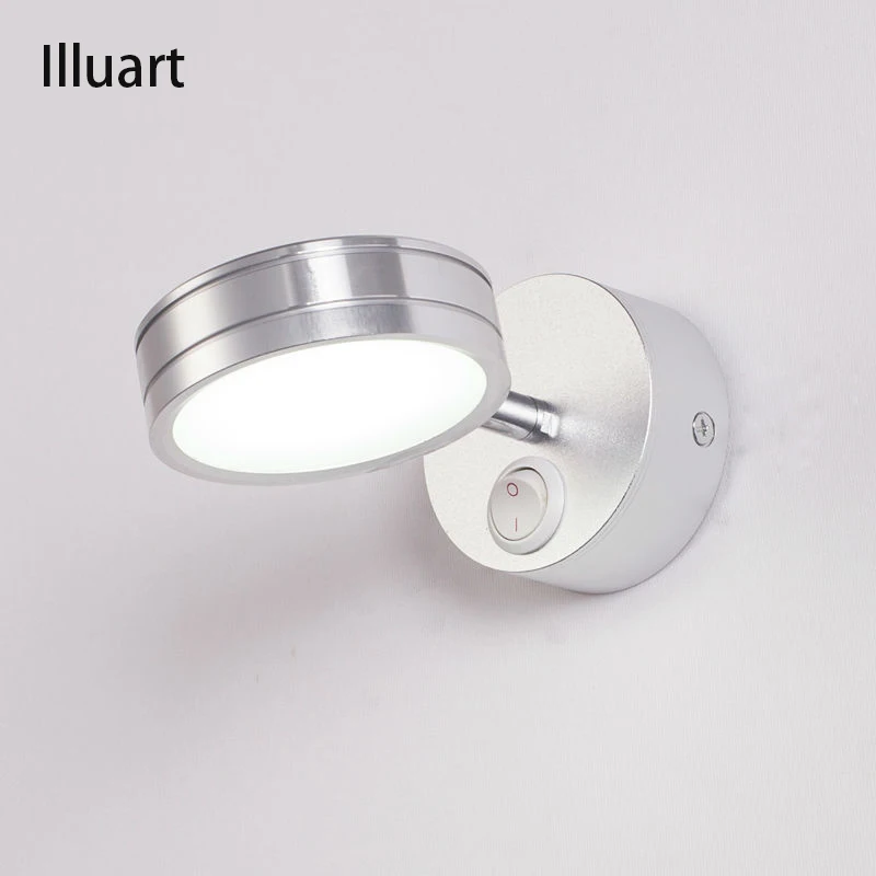 

LED Wall Lamps With Switch Bedroom Bedside Lamp Child Reading Light Corridor Stair Lighting Direction Adjustable Hanging Light