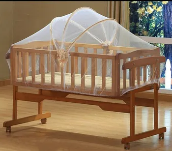 

Baby Crib Bedding Mother & Kids solid wood rocking crib with trolley baby nest baby bed cot baby bassinet sale hot 106*53*66cm