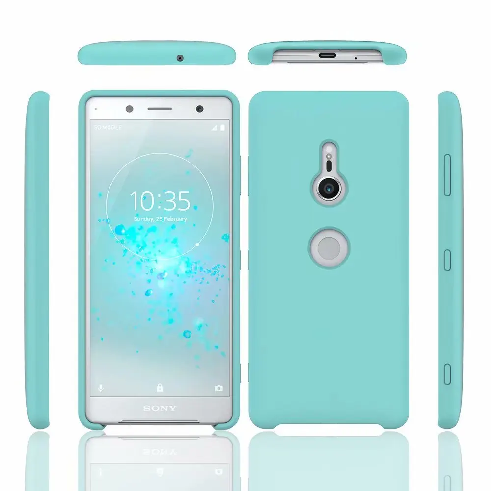 Blue Силиконовый чехол для sony Xperia XZ3, мягкий чехол из ТПУ для телефона Xperia XZ3 6,", задняя крышка, гибкий противоударный защитный экран - Цвет: Blue