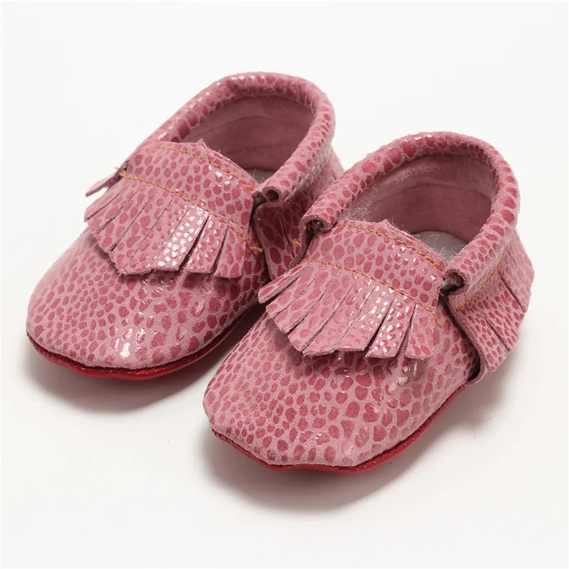 New Arrival Fringe Moccasins Baby Boys Girls Shoes Snakeskin Pattern