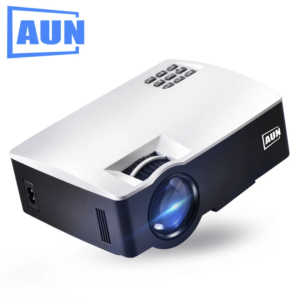 AUN AKEY1 Plus, 1800 Lumens Built-in Android 6.0, WIFI, Bluetooth. Beamer Support 4K Vdeo 1080P for Home Theater LED Projector