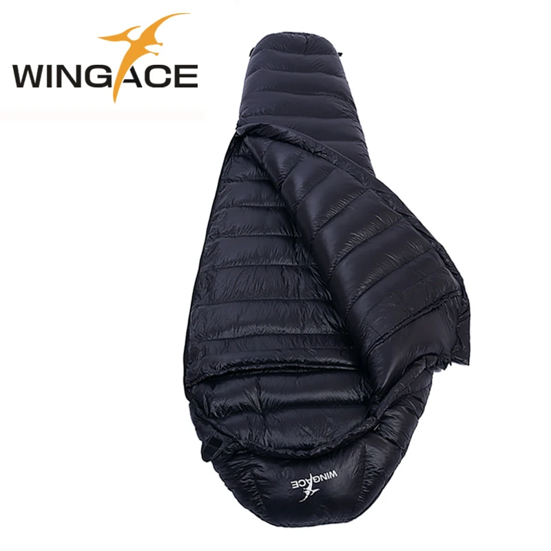 

WINGACE Fill 3500G Winter Goose Down Sleeping Bag Outdoor Camping Hiking Mummy Tourists Sleeping Bag Saco De Dormir 220*80CM