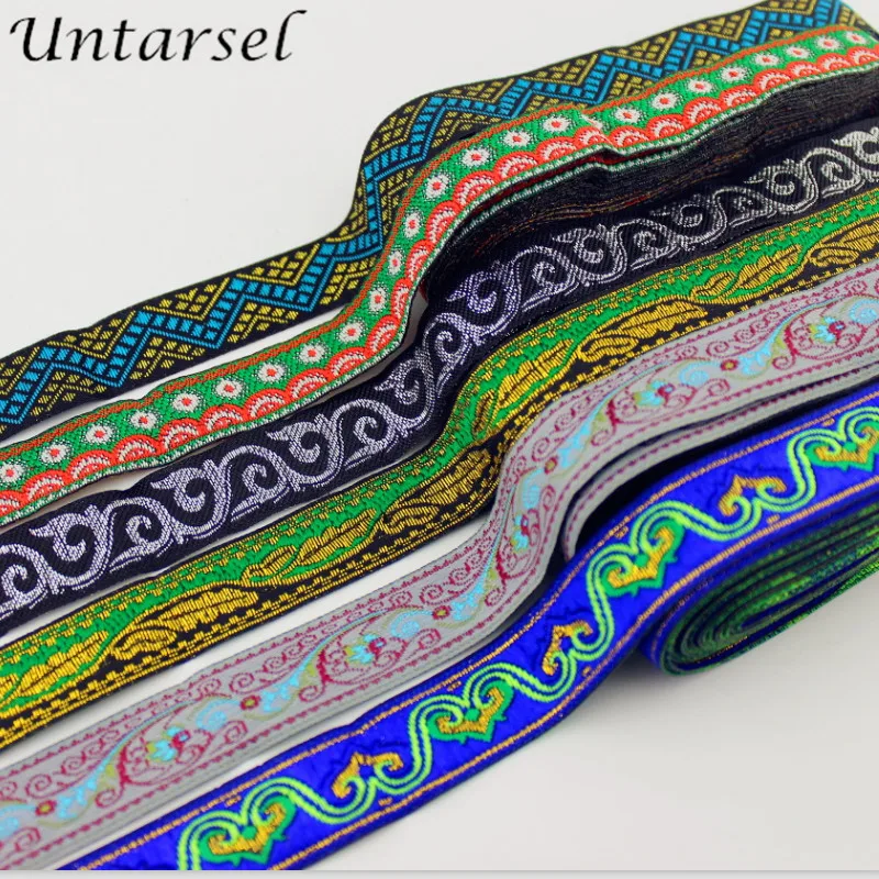

Fashion National Style Webbing 20mm Width Trim Ribbon For Home Textil Decoration Cotton Lace Fabric DIY Clothes Accessories 7yar